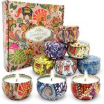 Beste geurkaarsen Topsics 9 stuks geurkaarsen, aromakaarsen, kaarsen cadeauset, aromatherapie kaarsen, natuurlijke sojawas, verschillende geuren, voor verjaardag Thanksgiving/Kerstmis