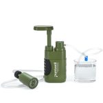 Purewell Waterzuiveringspomp met vervangbaar koolstofwaterfilter van 0,01 micron, 4 filterfasen, draagbare nood- en overlevingsuitrusting voor buiten - kamperen, wandelen, backpacken