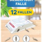 Beste zilvervisjes val Gerobug Zilvervisjesval 12 stuks - Lijmval met niet-giftige lokstof voor plaagbestrijding in alle woonkamers - Extra sterke zilvervisjesval Lijmval