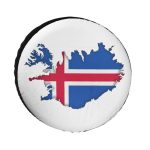 Reservewielhoes voor camperbanden, SUV's, vrachtwagens, caravans, weerbestendige afdekkingen, universeel, met IJslandse vlag, druk 15 inch