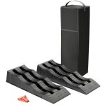 XPOtool wielkeggen met 3 hoogtes, set van 2 oprijplaten 40/70/100 mm, oprijblokken tot 3,5 t incl. draagtas en waterpas, levellers voor caravan en woonwagen, wielkeggenset voor voertuigen
