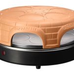 Emerio Pizza oven, Pizzarette het origineel, handgemaakte terracotta kleikap, gepatenteerd ontwerp, voor mini-pizza, echt familieplezier voor 6 personen, PO-115848.1, kleikoepel