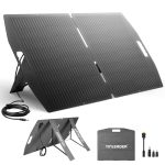 Yinleader Draagbaar Zonnepaneel 100W 22,5% Monokristallijn Opvouwbaar met 4 Aansluitingen (DC7909/DC5525/DC35135/XT60) IP65 voor Elektrisch Station, Camping-Car