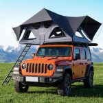 Beste caravan voor 2 personen VEVOR Opvouwbare autodaktent, hardshell daktent voor 2-3 personen, voor camping, caravan, SUV, aluminium, waterdicht en winddicht, met ledverlichting, matras en ramen
