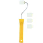 Beste afneembare muurverf Verfrollerset, klein, verfroller, muurverf, wolafdekkingen, afneembare kleine roller voor het schilderen van randen of hoeken, 1 kunststof handvat en 4 borstelkoppen