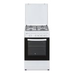 Svan SKG4500 TM, butaangasfornuis met gasfornuis, 55 l, wit, 4 kookzones, oven met grill, omzettingsset aardgas, wit email