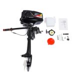 Beste buitenboordmotor 4-takt buitenboordmotor, benzinemotor, 55 cc, 3,6 pk, buitenboordmotor, korte as, CDI-ontsteking, luchtkoeling met brandstoftank, voor opblaasbare vissersboot en vissen