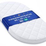 Babymatras Wiegmatras Kinderwagenmatras - BASIC Ovaal Schuim Voor Wieg Mosesmand Co Sleeper Reisbed Ademend Waterafstotend Wasbaar Comfortabel Licht 40 x 80 Oeko-Tex