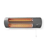 Nedis HBTA10GY - Badkamerverwarming - 1200 W - Verstelbare thermostaat - 2 warmtestanden - Spatwaterdicht IPX4 - Grijs