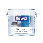 Ruwol Betonverf Antracietgrijs (RAL 7016) 2,5 liter - Voor binnen en buiten - Alle kleuren - Kras-, stoot- en slijtvaste verf voor beton en steen - Betonverf voor buiten