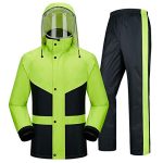 Regenpak voor mannen vrouwen regenkleding jas broek waterdichte set hoge zichtbaarheid winddicht capuchon regenjas werk motorfiets golf vissen