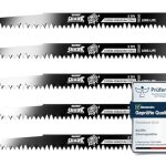 BAURIX® Reciprozaagbladen SHARK® [5 Stuks] - 240 mm - 5 TPI - Houtzaagbladen voor snelle en zuivere zaagsneden - Zaagbladen voor ruw hout, vochtig hout, brandhout, loofhout