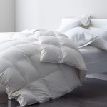 DWR 4-seizoenen donzen dekbed voor tweepersoonsbed, 220 x 240 cm, dekbed met veren en dons, overtrek in 100% katoen, Oeko-Tex-Standard, machinewasbaar, wit