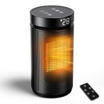 Beste bijverwarming ventilatorkachel Elektrische Bijverwarming met 3 Verwarmingsstanden, Draagbare Blazer Verwarming Instelbare Temperatuur, Timer 1-24U, Draaibaar onder een Hoek