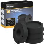 McFilter | 4 trillingsdempers voor wasmachines en drogers | Universele trillingsdemper compatibel met Bosch, Siemens, AEG | Antislip wasmachinemat - zwart