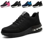 Beste werkschoenen S3 heren Hitopteu Lichtgewicht Werkschoenen Heren Dames met Stalen Neus Ademende Sportieve Veiligheidsschoenen S3 Safety Shoes Sneakers Zwart 42 EU 260