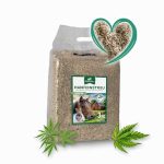 Hanfeinstreu voor kleine dieren, kippen en paarden, 30 liter, 100% natuurproduct, extreem absorberend, stofarm, geurbindend, duurzaam en langlebig