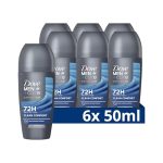 Dove Men+Care Advanced Clean Comfort Anti-Transpirant Deodorant Roller, biedt tot 72 uur bescherming tegen zweet - 6 x 50 ml - Voordeelverpakking
