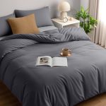 Utopia Bedding Dekbedovertrek Set - Zachte Microvezel Dekbedovertrek 200x200cm met Kussenslopen 50x75cm - Beddengoed Dekbedovertrek Set - Grijs