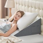 Beste bed voor rugpijn Kieferkussen om te slapen: 30 cm bed met hoofddeksel, driehoekig kussen, traagschuim-zuurterugstroom, GERD, snurken, rugpijn na de operatie, beenheffen, wasbare hoes