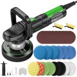 Ginour 1050W Excentrische Polijstmachine voor Autodetailing, 6 Variabele Snelheden (2000–6400 OPM), Autopolijstmachine met D-handgreep en Zijhandgreep, 150 mm / 6 inch Steunschijf