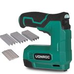 VONROC Accu Tacker - Nietmachine - 4V – Soft grip - Complete set - Incl. 900 nieten & 300 spijkers