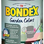 Beste buitenverf voor hout Bondex Garden Colors Aantrekkelijk Antraciet 0,75 L voor 9 m² | halfdekkende kleur | vintage flair | decoratieve houtkleur | zijdemat | houtbeits