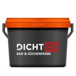 DICHTON Badkamer & keukenverf 1 l wit matglans - muurverf, verf voor vochtige ruimtes afwasbaar - binnenverf voor badkamer, keuken, kelder, garage - zeer dekkend, schimmelwerend