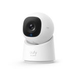 eufy Security Indoor Cam C220, 2K Resolutie Beveiligingscamera nhet 360° PTZ, Plug-In Binnenhuis Beveiligingscamera met Wi-Fi, Persoon/Beweging Al, Ideale Babyfoon/Dierencamera/Huisbeveiliging