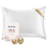 DREAMZIE Zijden kussensloop - 100% natuurlijke moerbeizijde - voor haar en huid - 19 mm zijde aan beide zijden - 1 eenheid - Parelmoer - 40x80 cm
