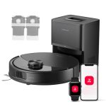roborock Q10 S5+ Set Robotstofzuiger en Dweil met Zelflediging, Zuigkracht van 10.000 Pa, Handsfree Reinigen tot 7 Weken, Dubbel Anti-klitontwerp, Automatisch dweilen, Obstakelvermijding (Zwart)