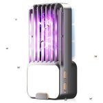 Elektrische insectenverdelger, muggenlamp met LED-licht, elektrische vliegenval voor binnen, USB, anti-muggenlamp voor binnen/buiten, muggenkiller 100m² (Zwart, 1 stuk)