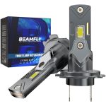 BEAMFLY H7 LED 20000LM 100 W, lampen voor auto- en motorfietskoplampen, 12 V-lampenset voor grootlicht of dimlicht, 1:1-vervanging voor halogeenlampen, plug-and-play, wit licht 6500K, 2 H7 LED-lampen