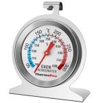 ThermoPro oventhermometer voor in de oven, verbeterde wijzerplaat van roestvrij staal 431, gemakkelijk af te lezen vleesthermometer met gehard glas, pizza-oventemperatuurmeter voor bakken, grillen