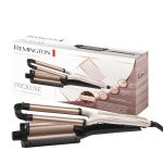 Beste wafeltang Remington Wafeltang PROluxe 4-in-1 Adjustable Waver (4 Golvende Stijlen, Beachy Look, Wafel Krullen) CI91AW