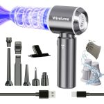 Beste kleine stofzuiger Wirelume Draadloze Handheld Stofzuiger voor Auto, Krachtig 22000Pa Sterke Cyclonische Zuigkracht Blazende Borstelloze Motor Mini draadloos handstofzuiger accu Draagbaar Oplaadbaar Lichtgewicht