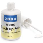 ZDBB Houtreparatieverf Wit, 1 oz kastverfstift voor het opknappen van hout, geurarme sneldrogende kwast voor het repareren van krassen, vlekken, beschadigingen en vlekken op meubels