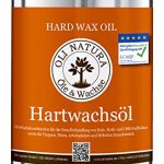 Beste olie voor houten vloer OLI-NATURA Harde Waxolie voor Hout – Natuurlijke Houtolie voor Meubels, Trappen, Deuren en Meer – Voedselveilig en Hypoallergeen, 1 L, Kleurloos-Natuurlijk