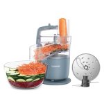 Beste getest keukenmachine Kenwood MultiPro Go FDP22.130GY, Foodprocessor voor Hakken, Snijden, Pureren en Kneden, met Express Serve Accessoire, 1,3 L Mengkom en 4 mm Schijf, 650W, Zilver