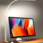 iFalarila 160 LED-bureaulamp - 10W super heldere dimbare lamp voor thuis met 3 kleurtemperaturen en 10 helderheidsniveaus, kantoorlamp inclusief USB-adapter