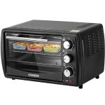 Steinborg Mini-oven, 13 liter, kruimelplaat, boven- en onderwarmte, 1200 watt, mini-oven met timer, kleine oven voor camping of huishouden, vrijstaand, traploze temperatuurregeling tot 230 °C