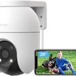 EZVIZ Bewakingscamera 4MP PTZ, wifi IP-camera voor buiten, met persoons- en voertuigherkenning, twee-weg audio, automatische tracking, full-colour nachtzicht, weerbestendig design, C8c 2K+