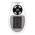 Beste stopcontact verwarming Russell Hobbs RHPH2001 Keramische stopcontactverwarming, 500 W, instelbare thermostaat, 12-uurs timer en led-display, 2 ventilatorsnelheden, wit