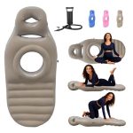 Opblaasbaar zwangerschapskussen, geperforeerd opblaasbaar pvc-matras, buikligmat, comfortabel buikkussen, full body zwangerschapsluchtbed, drijver voor buikslapers, zwangerschap zwembadvlotter (met