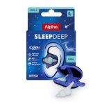 Alpine SleepDeep oordoppen tijdens het slapen – geschikt voor zijslapers & tegen snurken – zachte en geluidsreducerende oordoppen – 27 dB SNR – siliconenvrij – 1 paar (maat S)