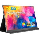 Yodoit Draagbare Monitor 15.6" 1920×1080 FHD Monitor Scherm IPS Display met USB Type C/Mini HDMI Poort en Ingebouwde Luidsprekers, Smart Cover, Compatibel met PC, Laptop, MacBook, PS 3/4/5, Xbox