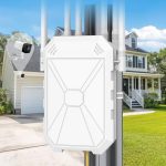 N300 WLAN-repeater voor buiten, met 6 antennes, wifi-versterker voor buiten, lang bereik, weerbestendig, IP67, passieve PoE-compatibele versterker, voor tuin, camera