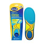 Scholl GelActiv Everyday inlegzolen voor mannen, de hele dag comfortabele voeten, traagschuim demping en GelWave-technologie passen zich aan de voeten aan en bieden maximaal comfort, maat 40-46,5