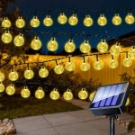 Xcdhemde Solar lichtsnoer voor buiten - 7M - 50 LED, Solar lichtsnoer voor buiten weerbestendig - IP65, kerstverlichting voor buiten - 8 modi, voor kerstdecoratie, bruiloften, feesten, tuinen