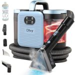 Olvy Tapijtreiniger PRO – Natzuiger & Bekledingreiniger met Stoom – 100°C Stoomreiniger – Sofa Reinigingsapparaat – Natzuiger voor Bekleding – Incl. Reinigingsmiddel – 1650W – Matrasreiniger